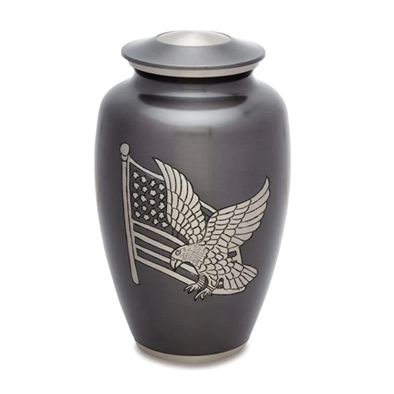 Brass Cremation Urn Adult Brass American Pride Cremation Urn for