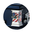 Load image into Gallery viewer, Military Premier | Air Force Dark Blue Steel Casket with White Interior
