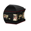 Load image into Gallery viewer, Military Premier | Marines Black Steel Casket with White Interior

