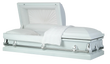 Load image into Gallery viewer, Orion Series | White and Silver Steel Casket with White Interior
