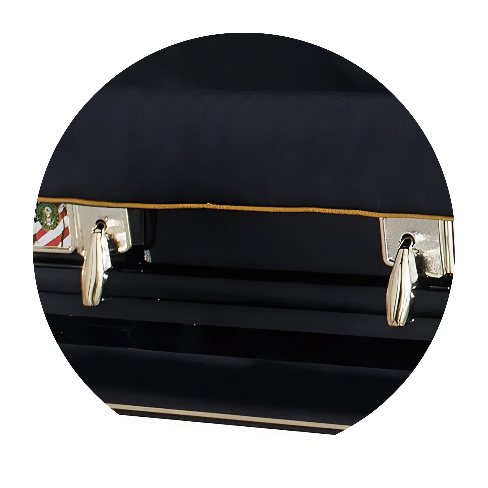 Military Select | Army Black Steel Casket with Black Interior