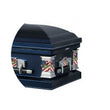 Load image into Gallery viewer, Military Premier | Coast Guard Dark Blue Steel Casket with White Interior
