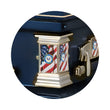 Load image into Gallery viewer, Military Premier | Navy Dark Blue Steel Casket with White Interior
