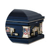 Load image into Gallery viewer, Military Premier | Navy Dark Blue Steel Casket with White Interior
