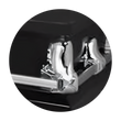 Load image into Gallery viewer, Orion Series | Black Steel Casket with White Interior
