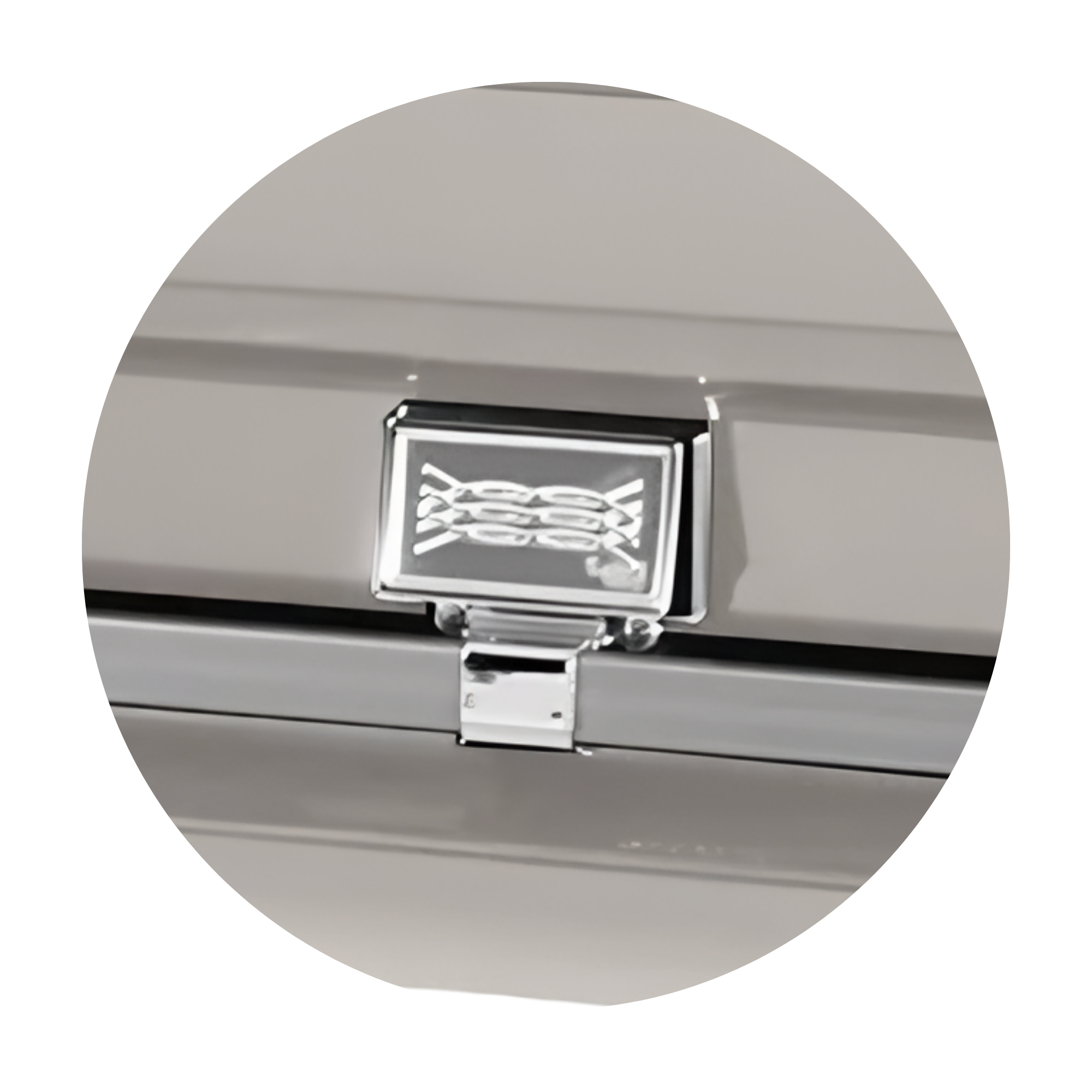 Atlas XL | Silver Steel Oversize Casket with White Interior