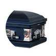 Load image into Gallery viewer, Military Premier | Air Force Dark Blue Steel Casket with White Interior
