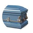 Load image into Gallery viewer, Orion Series | Light Blue Steel Casket with Light Blue Interior
