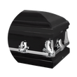 Load image into Gallery viewer, Orion Series | Black Steel Casket with White Interior
