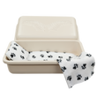 Load image into Gallery viewer, Standard Pet Casket | Almond with Black Paw Print
