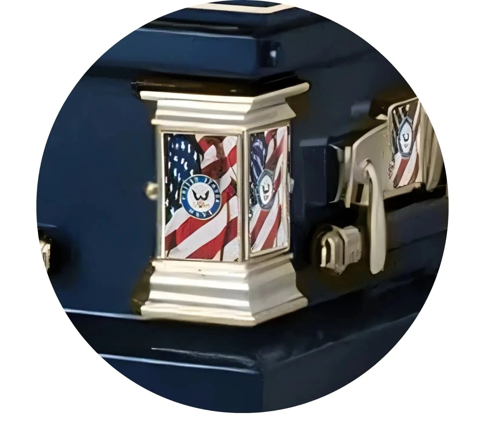 Military Select | Navy Dark Blue Steel Casket with Dark Blue Interior