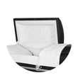 Load image into Gallery viewer, Orion Series | Black Steel Casket with White Interior
