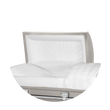 Load image into Gallery viewer, Atlas XL | Silver Steel Oversize Casket with White Interior
