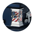 Load image into Gallery viewer, Military Select | Air Force Dark Blue Steel Military Casket with Dark Blue Interior
