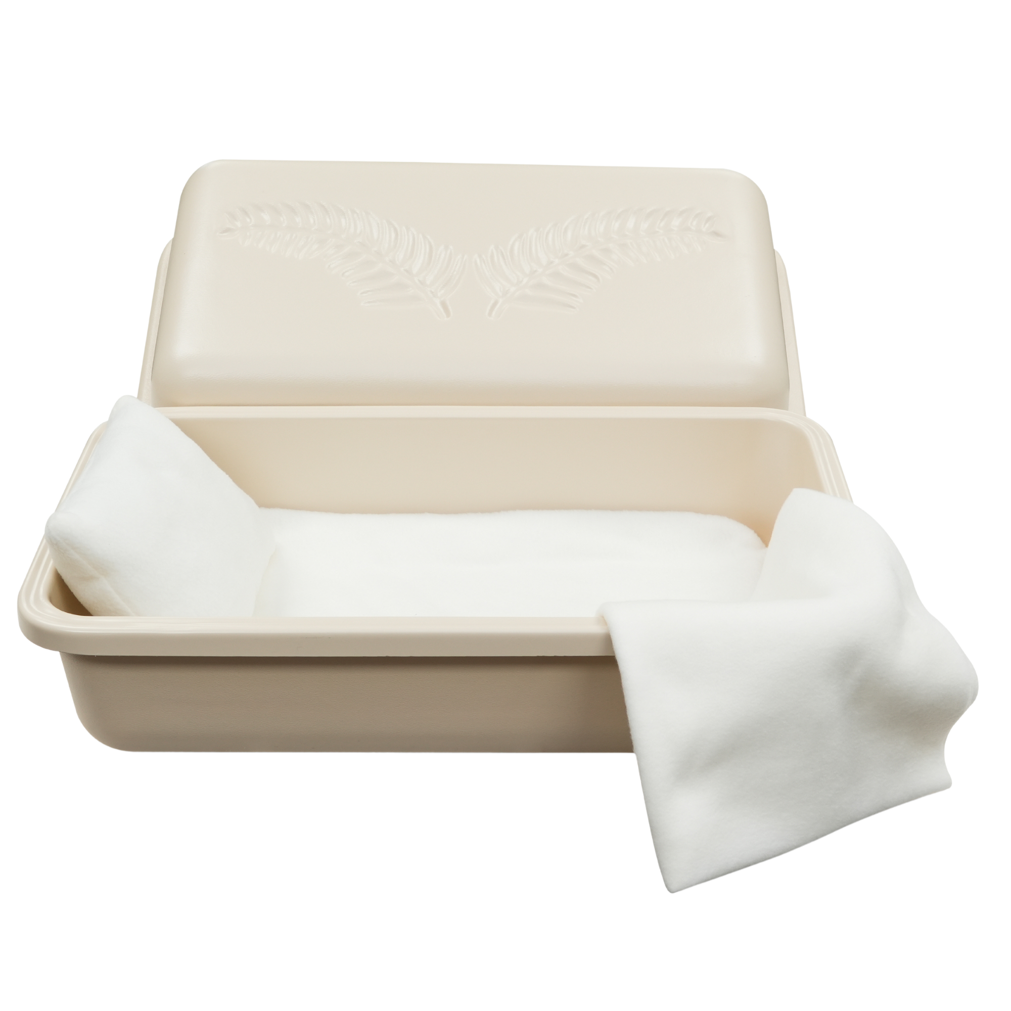 Standard Pet Casket | Almond With Rosetan