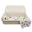 Load image into Gallery viewer, Standard Pet Casket | Almond With Rainbow Paw
