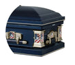 Load image into Gallery viewer, Military Select | Navy Dark Blue Steel Casket with Dark Blue Interior
