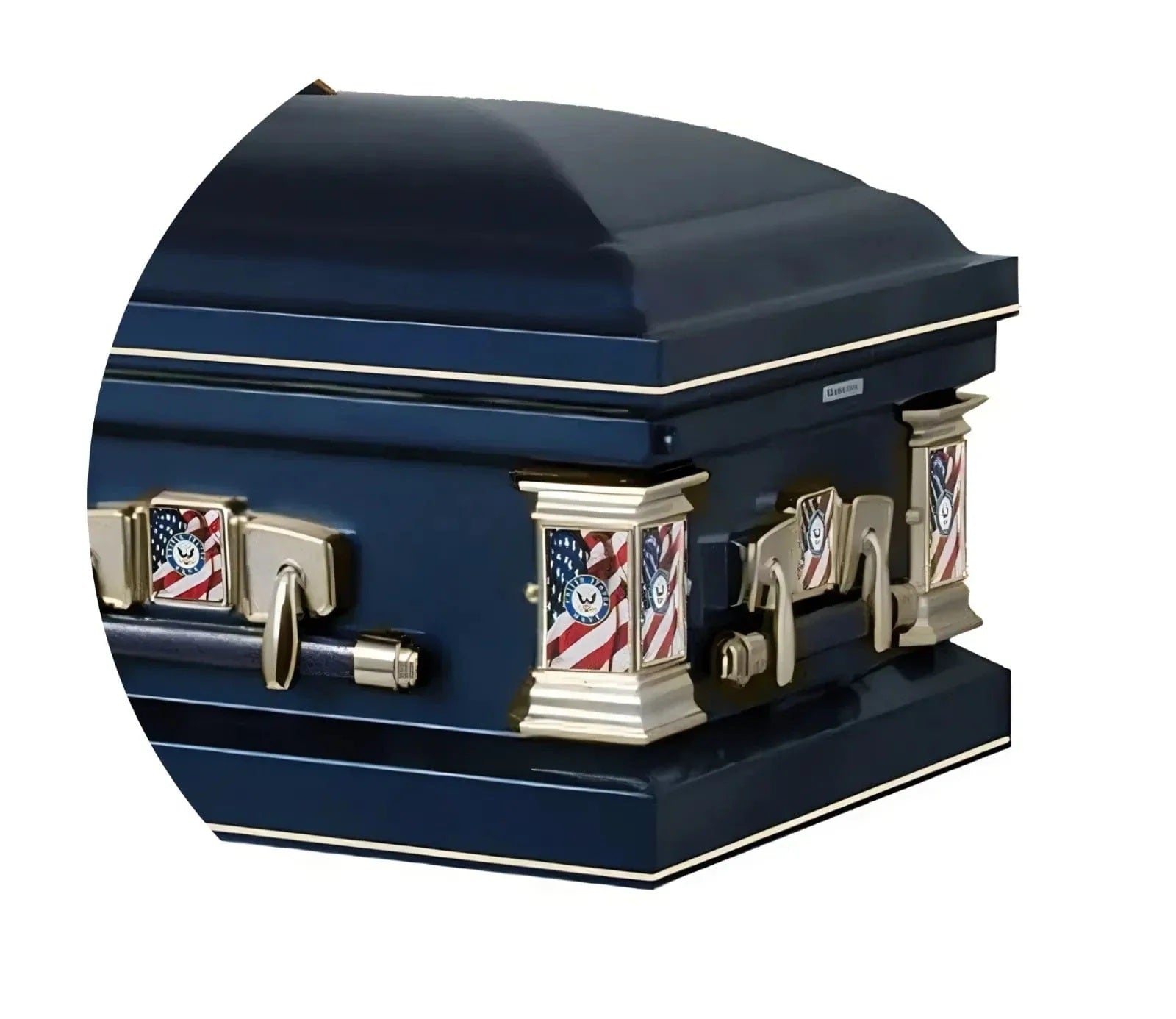 Military Select | Navy Dark Blue Steel Casket with Dark Blue Interior