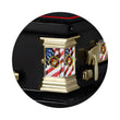 Load image into Gallery viewer, Military Premier | Marines Black Steel Casket with White Interior
