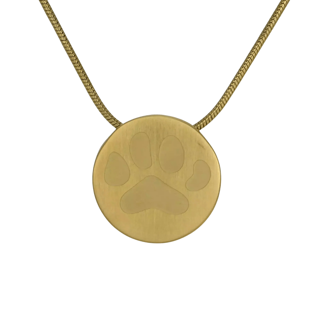 Bronze Large Paw Prints Pendant