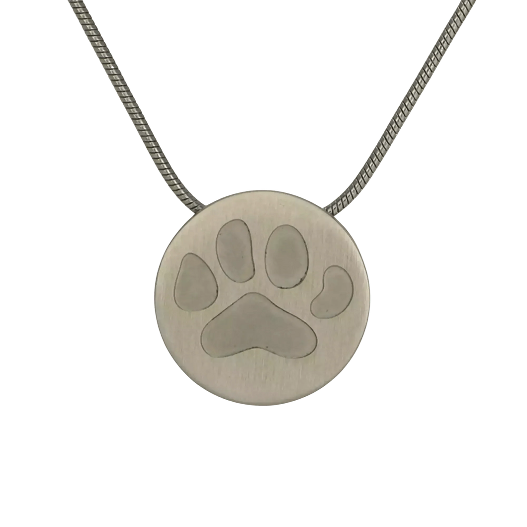 Pewter Large Paw Prints Pendant