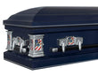 Load image into Gallery viewer, Military Select | Air Force Dark Blue Steel Military Casket with Dark Blue Interior
