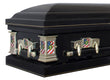 Load image into Gallery viewer, Military Select | Army Black Steel Casket with Black Interior
