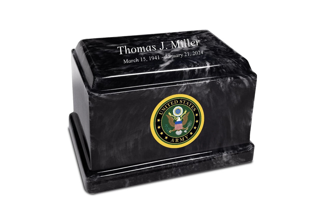 Sentinel Military Marble Cremation Urn | US Army