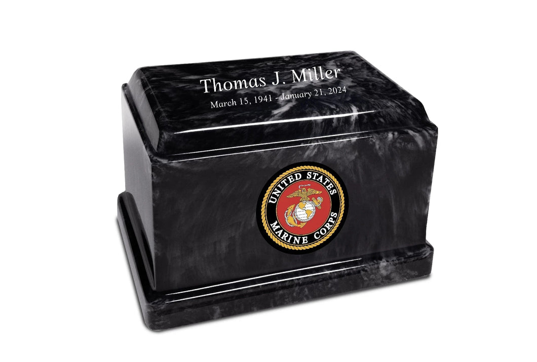 Sentinel Military Marble Cremation Urn | US Marines