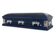 Load image into Gallery viewer, Military Select | Coast Guard Dark Blue Steel Casket with Dark Blue Interior
