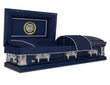 Load image into Gallery viewer, Military Select | Coast Guard Dark Blue Steel Casket with Dark Blue Interior
