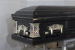 Load image into Gallery viewer, Military Select | Army Black Steel Casket with Black Interior
