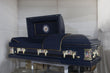 Load image into Gallery viewer, Military Select | Navy Dark Blue Steel Casket with Dark Blue Interior
