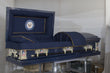 Load image into Gallery viewer, Military Select | Navy Dark Blue Steel Casket with Dark Blue Interior
