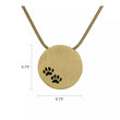 Load image into Gallery viewer, Bronze Paw Print Pendant
