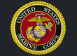 Load image into Gallery viewer, Military Select | Marines Black Steel Casket with Black Interior
