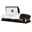 Load image into Gallery viewer, Military Premier | Marines Black Steel Casket with White Interior
