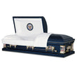 Load image into Gallery viewer, Military Select | Navy Dark Blue Steel Casket with Dark Blue Interior
