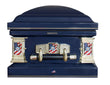 Load image into Gallery viewer, Military Select | Navy Dark Blue Steel Casket with Dark Blue Interior
