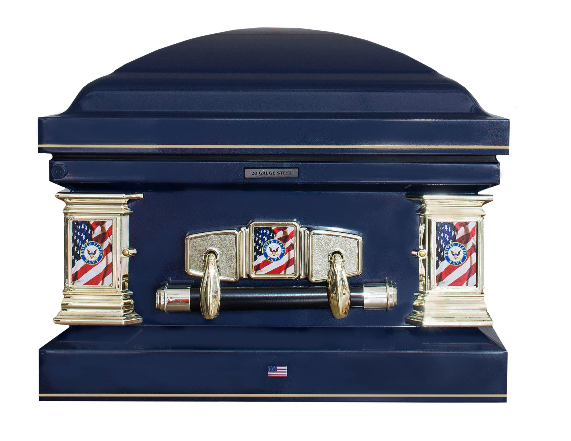 Military Select | Navy Dark Blue Steel Casket with Dark Blue Interior