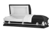 Load image into Gallery viewer, Orion Series | Black Steel Casket with White Interior
