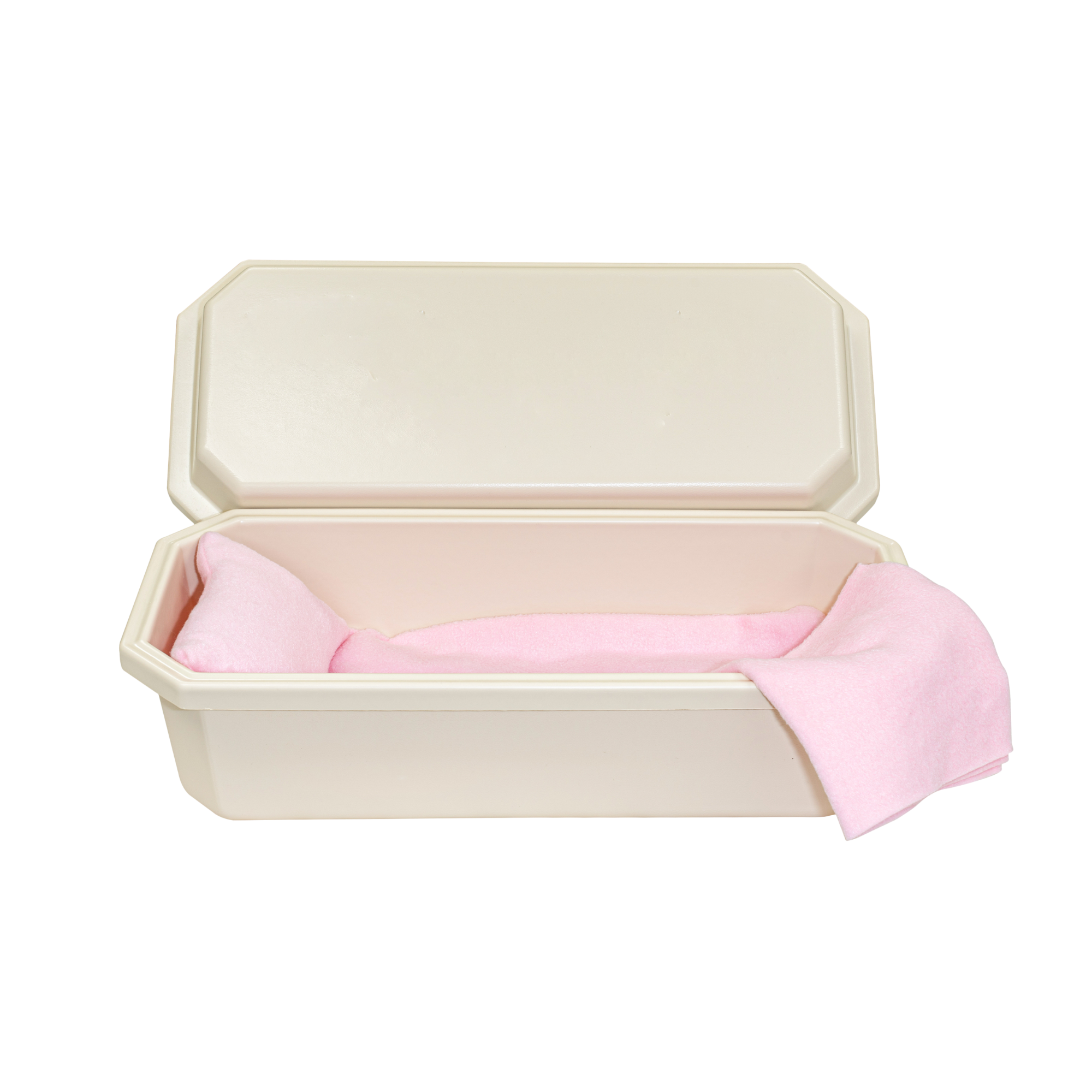 Standard Pet Casket | Almond With Pink