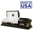Load image into Gallery viewer, Military Premier | Army Black Steel Casket with White Interior
