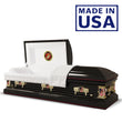 Load image into Gallery viewer, Military Premier | Marines Black Steel Casket with White Interior
