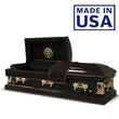 Load image into Gallery viewer, Military Select | Army Black Steel Casket with Black Interior

