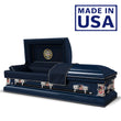 Load image into Gallery viewer, Military Select | Coast Guard Dark Blue Steel Casket with Dark Blue Interior
