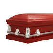 Load image into Gallery viewer, Orion Series | Red Steel Casket with White Interior

