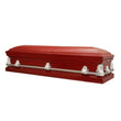 Load image into Gallery viewer, Orion Series | Red Steel Casket with White Interior
