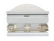 Load image into Gallery viewer, Atlas XL | White and Gold Steel Oversize Casket with White Interior
