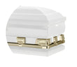 Load image into Gallery viewer, Atlas XL | White and Gold Steel Oversize Casket with White Interior
